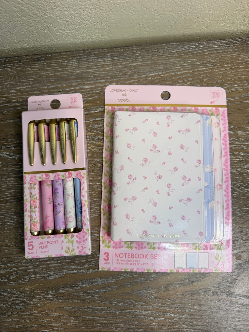 LoveShackFancy X Target Ballpoint Pen Retractable and notebook Set